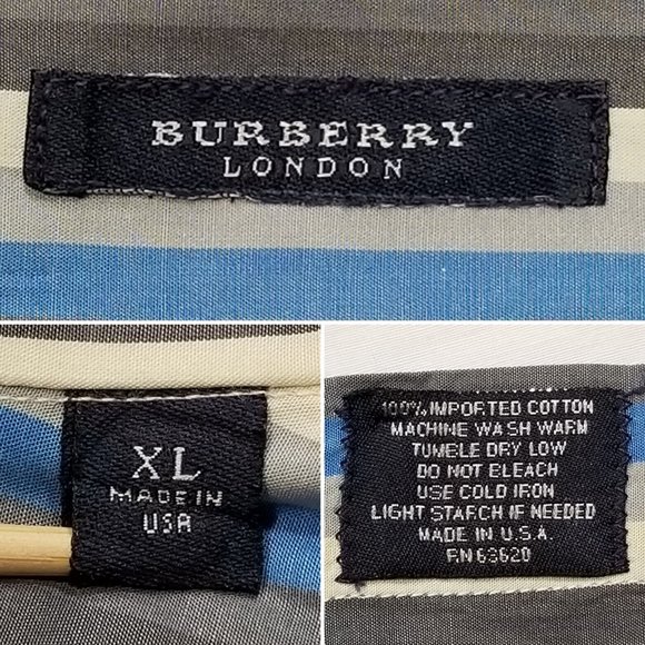 *SOLD* 55 BURBERRY LONDON Dress Shirt 5643E1M - Picture 7 of 8